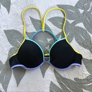 PINK Multi color bikini top